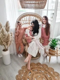 New Beliani Sedia Peacock EMMANUELLE Rattan Naturale Beige Marrone