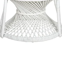 Hot Beliani Sedia Peacock EMMANUELLE Rattan Bianco