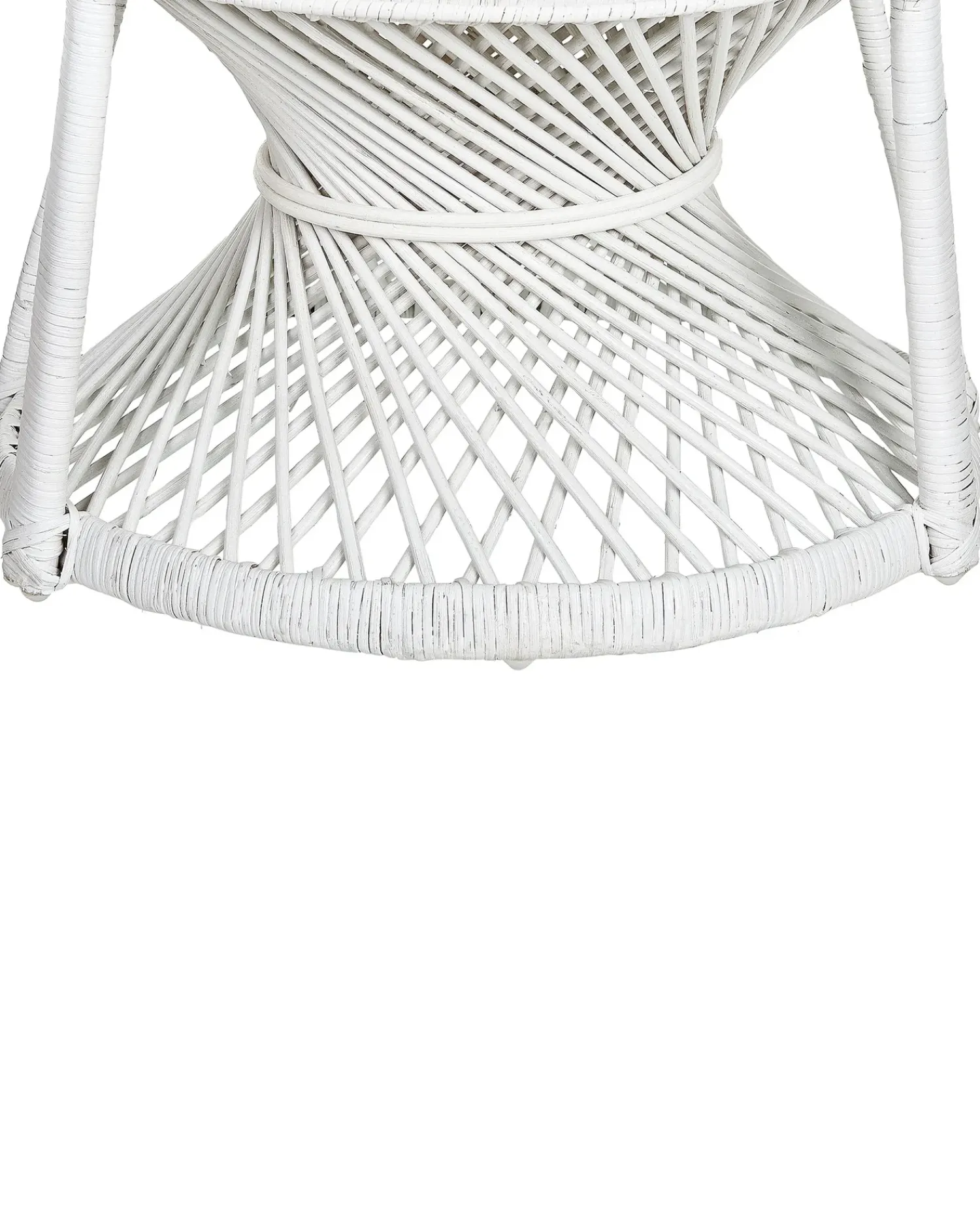 Hot Beliani Sedia Peacock EMMANUELLE Rattan Bianco