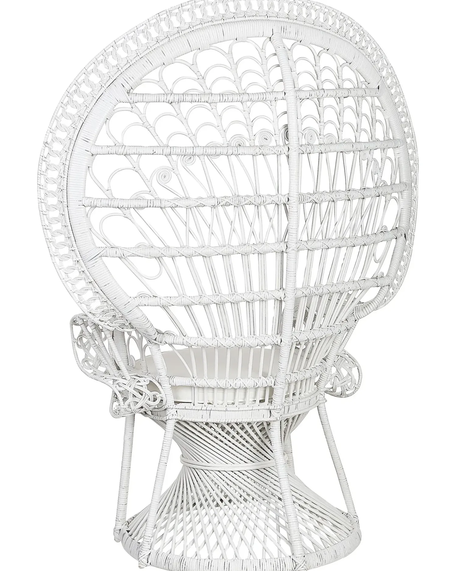 Hot Beliani Sedia Peacock EMMANUELLE Rattan Bianco