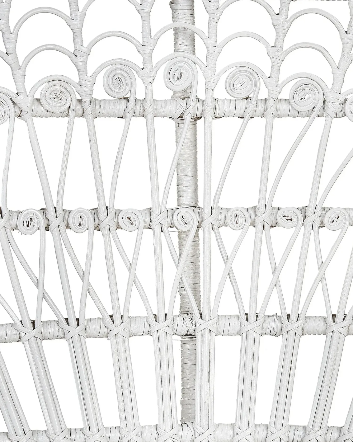 Hot Beliani Sedia Peacock EMMANUELLE Rattan Bianco