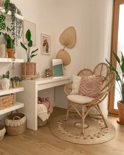 Clearance Beliani FLORENTINE Rattan Naturale Beige Marrone