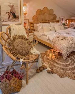 Clearance Beliani FLORENTINE Rattan Naturale Beige Marrone