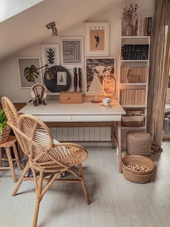 Clearance Beliani FLORENTINE Rattan Naturale Beige Marrone