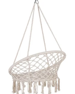 Best Beliani Sedia sospesa da fissare al soffitto GABELLA Cotone Bianco