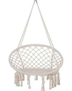 Best Beliani Sedia sospesa da fissare al soffitto GABELLA Cotone Bianco