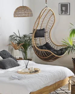 Clearance Beliani PINETO Rattan sintetico (PE) Naturale Marrone Nero