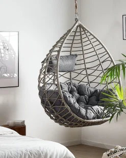 Clearance Beliani ARSITA Rattan sintetico (PE) Grigio Beige Grigio