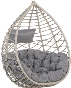 Clearance Beliani ARSITA Rattan sintetico (PE) Grigio Beige Grigio