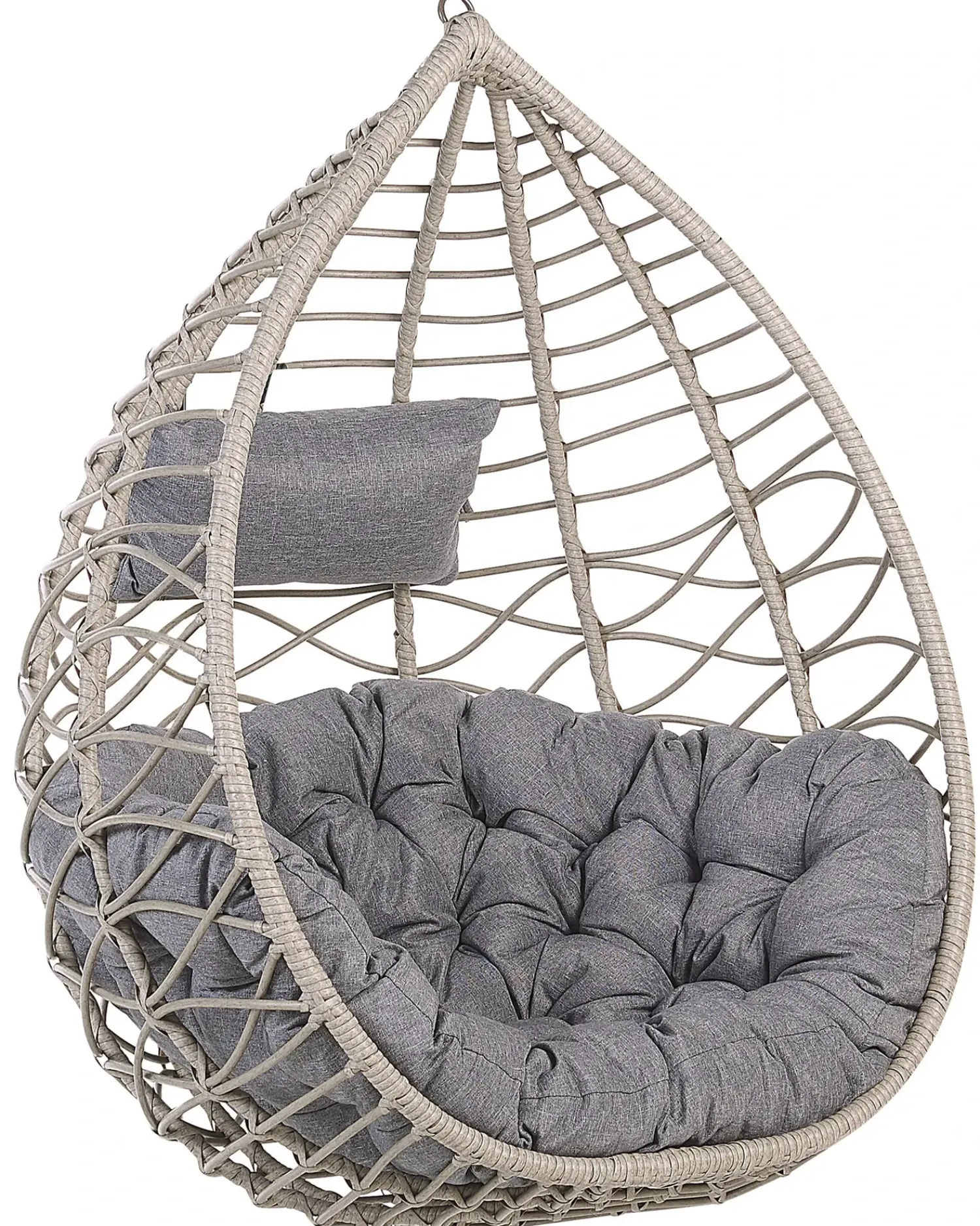 Clearance Beliani ARSITA Rattan sintetico (PE) Grigio Beige Grigio