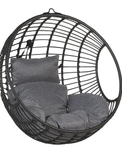 Outlet Beliani ASPIO Rattan sintetico (PE) Nero Grigio Nero
