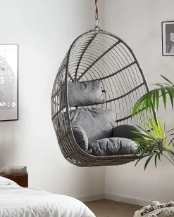 New Beliani CASOLI Rattan sintetico (PE) Grigio