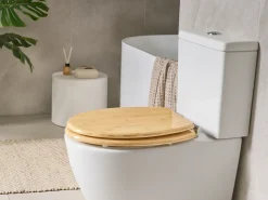 Hot Beliani Sedile per WC CUAREIM Soft Close Bambù chiaro Marrone