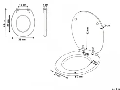Hot Beliani Sedile per WC CUAREIM Soft Close Bambù chiaro Marrone