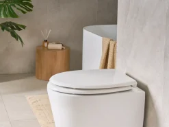 Sale Beliani Sedile per WC FAGNANO Soft Close 2 in 1 Duroplastica Bianco