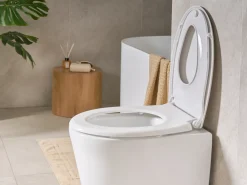 Sale Beliani Sedile per WC FAGNANO Soft Close 2 in 1 Duroplastica Bianco