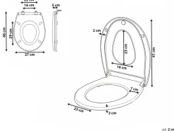 Sale Beliani Sedile per WC FAGNANO Soft Close 2 in 1 Duroplastica Bianco