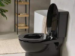 Clearance Beliani Sedile per WC INIRIDA Soft Close Fibra a media densità (MDF) Nero