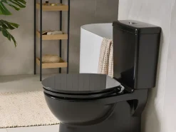 Clearance Beliani Sedile per WC INIRIDA Soft Close Fibra a media densità (MDF) Nero