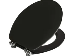 Clearance Beliani Sedile per WC INIRIDA Soft Close Fibra a media densità (MDF) Nero