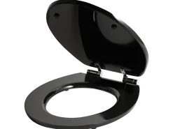 Clearance Beliani Sedile per WC INIRIDA Soft Close Fibra a media densità (MDF) Nero