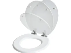 Clearance Beliani Sedile per WC MAZARUNI Soft Close Fibra a media densità (MDF) Bianco