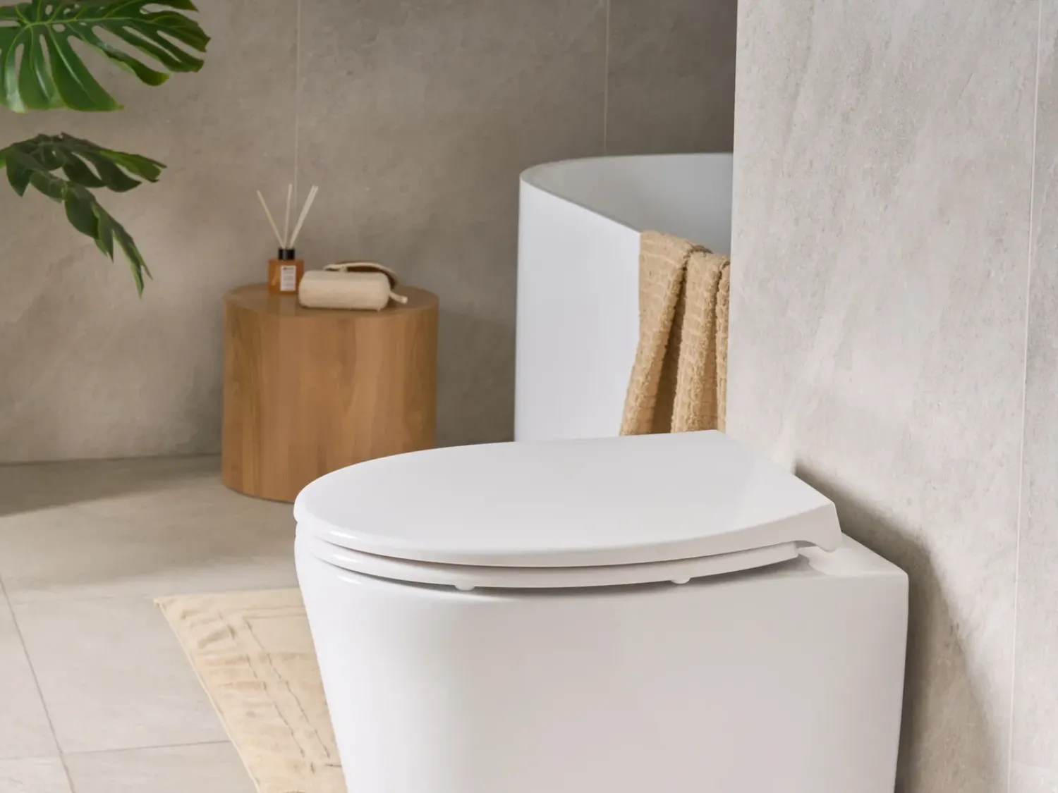 Clearance Beliani Sedile per WC PAPURI Soft Close Duroplastica Bianco