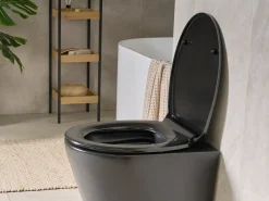 Hot Beliani Sedile per WC PAPURI Soft Close Duroplastica Nero