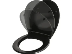 Hot Beliani Sedile per WC PAPURI Soft Close Duroplastica Nero