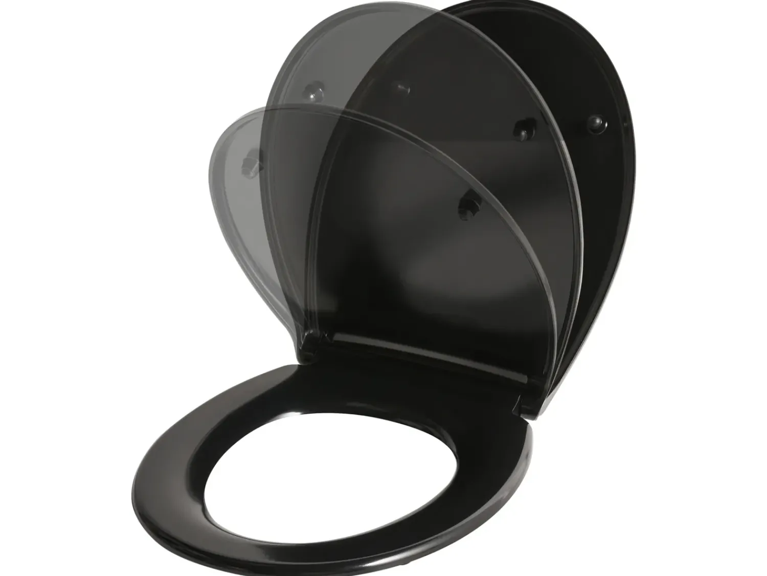 Hot Beliani Sedile per WC PAPURI Soft Close Duroplastica Nero