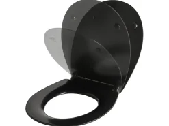 Hot Beliani Sedile per WC PUTUMAYO Sottile Soft Close Duroplastica Nero