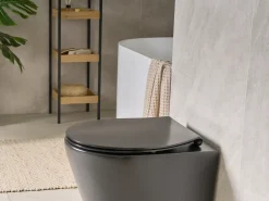 Hot Beliani Sedile per WC PUTUMAYO Sottile Soft Close Duroplastica Nero