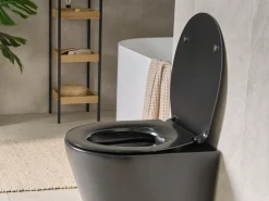 Hot Beliani Sedile per WC PUTUMAYO Sottile Soft Close Duroplastica Nero