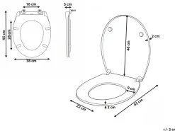 Hot Beliani Sedile per WC PUTUMAYO Sottile Soft Close Duroplastica Nero