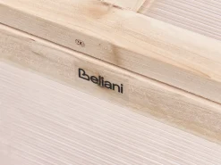 Online Beliani Serra da balcone ARANOVA Legno di abete Marrone chiaro 58 cm Trasparente Marrone