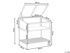 Online Beliani Serra da balcone ARANOVA Legno di abete Marrone chiaro 58 cm Trasparente Marrone