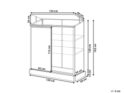 Clearance Beliani Serra da balcone LECCE Argento 59 cm Trasparente Argento