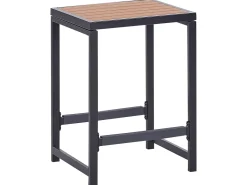 Best Beliani Set bar da giardino 2 posti AVETRANA Metallo Marrone/Nero Marrone Nero