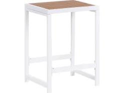 Hot Beliani Set bar da giardino 2 posti AVETRANA Metallo Marrone/Bianco Bianco Marrone