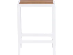 Hot Beliani Set bar da giardino 2 posti AVETRANA Metallo Marrone/Bianco Bianco Marrone