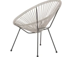 Outlet Beliani ACAPULCO II Rattan sintetico (PE) Grigio chiaro Grigio Nero