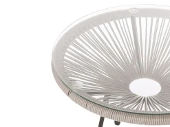 Outlet Beliani ACAPULCO II Rattan sintetico (PE) Grigio chiaro Grigio Nero