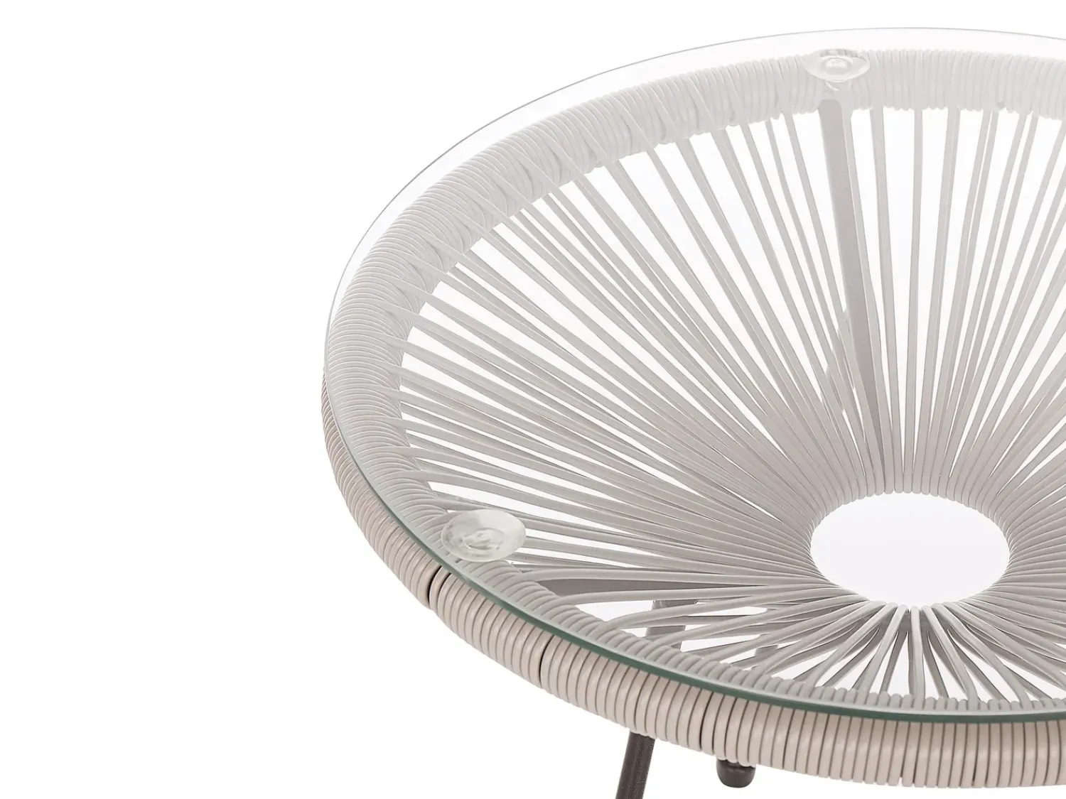 Outlet Beliani ACAPULCO II Rattan sintetico (PE) Grigio chiaro Grigio Nero