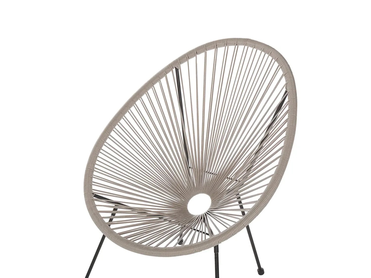 Outlet Beliani ACAPULCO II Rattan sintetico (PE) Grigio chiaro Grigio Nero