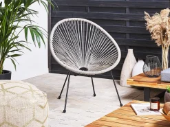 Outlet Beliani ACAPULCO II Rattan sintetico (PE) Grigio chiaro Grigio Nero