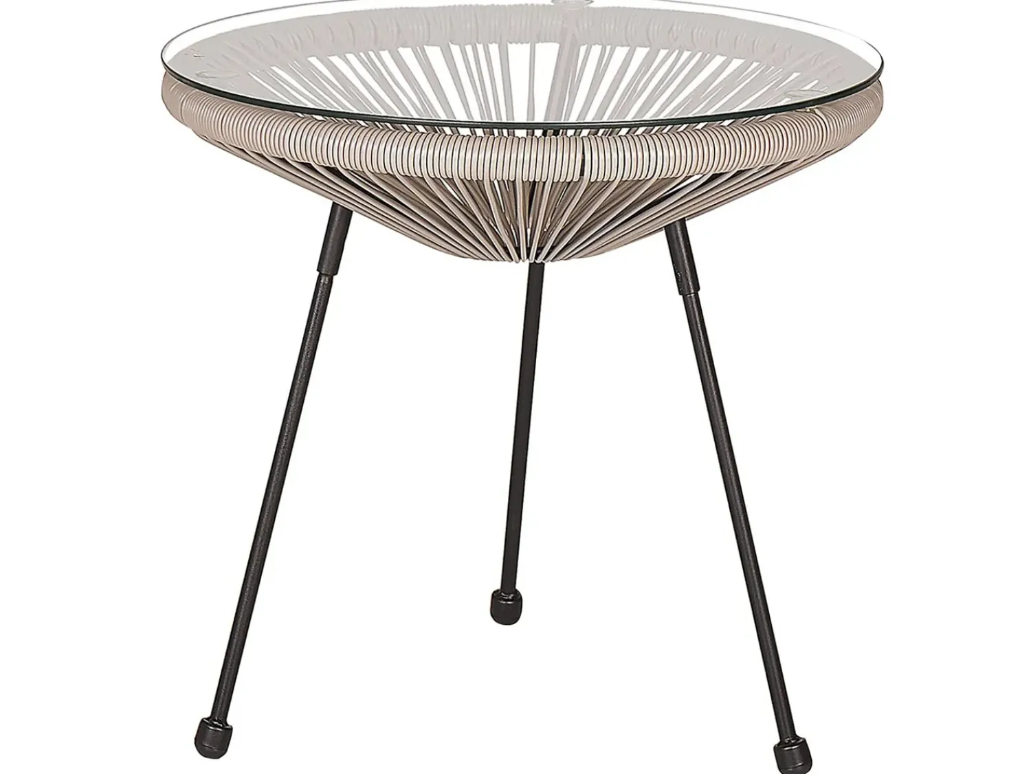 Outlet Beliani ACAPULCO II Rattan sintetico (PE) Grigio chiaro Grigio Nero