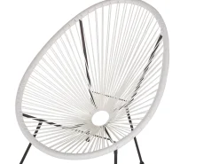 Discount Beliani ACAPULCO II Rattan sintetico (PE) Bianco Bianco Nero