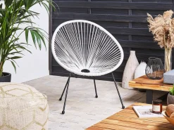 Discount Beliani ACAPULCO II Rattan sintetico (PE) Bianco Bianco Nero