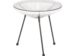 Discount Beliani ACAPULCO II Rattan sintetico (PE) Bianco Bianco Nero