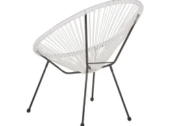 Discount Beliani ACAPULCO II Rattan sintetico (PE) Bianco Bianco Nero